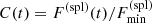 $ C(t) = F^{\mathrm{(spl)}}(t)/F^{\mathrm{(spl)}}_{\mathrm{min}} $