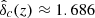 $ \hat{\delta}_c(z)\approx 1.686 $