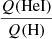 $ \frac{Q(\mathrm{HeI})}{Q(\mathrm{H})} $