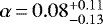 $\alpha\,{=}\,0.08^{&#x002B;0.11}_{-0.13}$