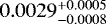 $0.0029_{-0.0008}^{&#x002B;0.0005}$