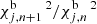 $ \chi^{\mathrm{b}}_{j,n+1}\,^2/\chi^{\mathrm{b}}_{j,n}\,^2 $