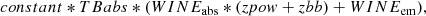 $$ \begin{aligned} { constant*TBabs*(WINE_{\rm abs}*(zpow+zbb)+WINE_{\rm em}) }, \end{aligned} $$