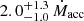 $ 2.0^{+1.3}_{-1.0}\,\dot{M}_{\mathrm{acc}} $
