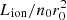 $ L_{\rm ion}/n_0 r_0^2 $