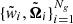 $ \{\tilde{\mathit{w}}_i,\tilde{\boldsymbol{\Omega}}_i\}_{i=1}^{N_g} $
