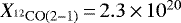 $X_{\mathrm{^{12}CO(2-1)}}\,{=}\,2.3\,{\times}\,10^{20}$