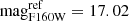 $ \mathrm{mag}_{\mathrm{F160W}}^{\mathrm{ref}}=17.02 $