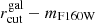 $ r_{\mathrm{cut}}^{\mathrm{gal}}-m_{\mathrm{F160W}} $