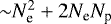 ${\sim} N_{\textrm{e}}^2&#x002B;2N_{\textrm{e}}N_{\textrm{p}}$
