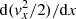 $ {\rm d}(v_x^2/2)/{\rm d}x $