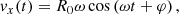 $$ \begin{aligned} v_x(t)=R_0 \omega \cos \left( \omega t + \varphi \right) ,\end{aligned} $$