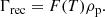 $$ \begin{aligned} \Gamma _{\rm rec}&= F(T) \rho _{\rm p}. \end{aligned} $$