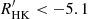 $ R^\prime_{\rm HK}< -5.1 $