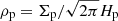 $ \rho_{\mathrm{p}}=\Sigma_{\mathrm{p}}/\sqrt{2\pi} H_{\mathrm{p}} $