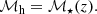 $$ \begin{aligned} \mathcal{M} _{\rm h}=\mathcal{M} _{\star }(z). \end{aligned} $$