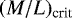 $ (M/L)_{\textrm{crit}}$