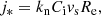 $$ \begin{aligned} j_* = k_{\rm n} C_{\rm i} { v}_{\rm s} R_{\rm e} ,\end{aligned} $$