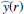 $ \widehat{\mathit{y}}(r) $