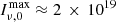 $ I_{\nu,0}^\mathrm{max} \approx 2\,\times\, 10^{19} $