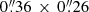 $ 0{{\overset{\prime\prime}{.}}}36 \, \times \, 0{{\overset{\prime\prime}{.}}}26 $