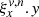 $ \xi_{x}^{\mathit{v},n}.\mathit{y} $