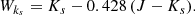 $$ \begin{aligned} W_{k_s} = K_s - 0.428 \, (J - K_s). \end{aligned} $$