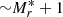 $ {\sim} M^\ast_r+1 $