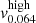 $ \mathit{v}_{0.064}^{\mathrm{high}} $