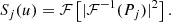 $$ \begin{aligned} S_j(u) = \mathcal{F} \left[ |\mathcal{F} ^{-1}(P_j) |^2 \right]. \end{aligned} $$