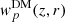 $ {{\it w}_p^{\rm DM}}(z,r) $
