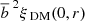 $ \overline{b}^{\; 2}{\xi_{\text{ DM}}}(0, r) $
