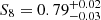 $ S_8 = 0.79^{+0.02}_{-0.03} $