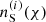 $ n^{(i)}_{\mathrm{S}}(\chi) $