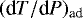 $(\textrm{d}T/\textrm{d}P)_{\textrm{ad}}$