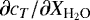 $\partial{c_T}/\partial X_{\textrm{H}_2\textrm{O}}$