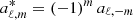 $ a_{\ell,m}^* = (-1)^m \, a_{\ell,-m} $