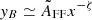 $ \mathit{y}_B \simeq {\tilde A}_{\mathrm{FF}} x^{-\zeta} $