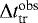 $\Delta t_{\textrm{tr}}^{\textrm{obs}}$