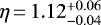 $\eta\,{=}\,1.12^{&#x002B;0.06}_{-0.04}$