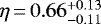 $\eta\,{=}\, 0.66^{&#x002B;0.13}_{-0.11}$