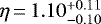 $\eta\,{=}\,1.10^{&#x002B;0.11}_{-0.10}$