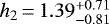 $h_{2}\,{=}\,1.39^{&#x002B;0.71}_{-0.81}$