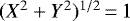 $(X^{2} &#x002B; Y^{2})^{1/2}\,{=}\,1$