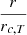$ \frac{r}{r_{c,T}} $