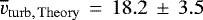 $\overline{v}_{\mathrm{turb,\,Theory}}~\,{=}\,~18.2~\,{\pm}\,~3.5$