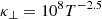 $$ \begin{aligned} \kappa _{\perp }&= 10^{8}T^{-2.5} \end{aligned} $$