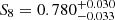 $ S_8=0.780^{+0.030}_{-0.033} $