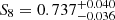 $ S_8=0.737^{+0.040}_{-0.036} $