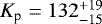 $K_{\textrm{p}}=132^{&#x002B;19}_{-15}$